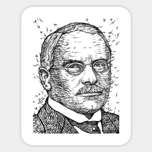 CARL JUNG - ink portrait .2 Sticker